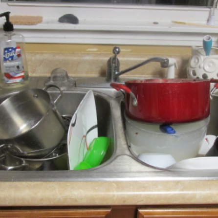 Sink FULL of dirty dishes